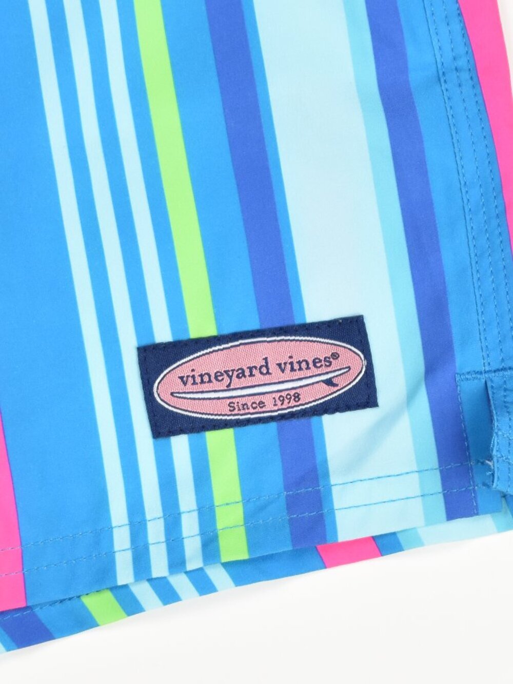 Men's Vineyard Vines Stripe Swim Trunks 7" - M - Picture 3 of 5